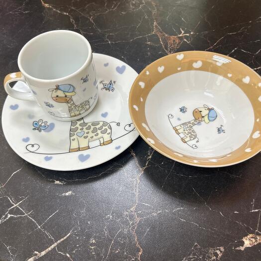 Детский набор посуды «Жирафик»