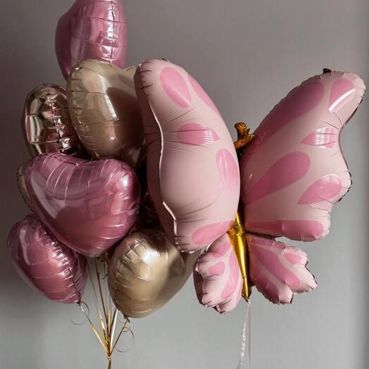 Butterfly   Hearts Balloon Set