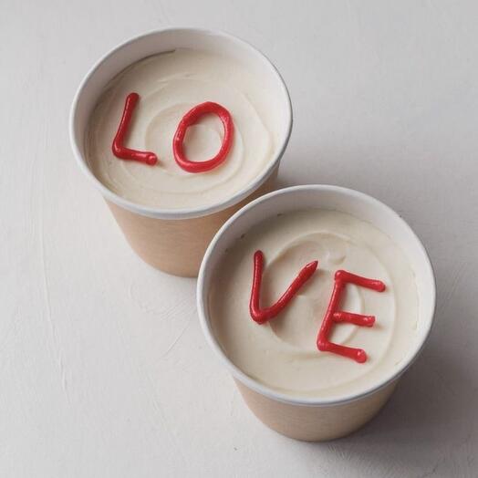 Бенто торт в стакане «LOVE» (cake to go)