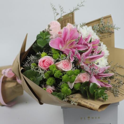Pink lily Beauty Bouquet