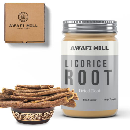 AWAFI MILL Licorice Root | Glycyrrhiza Glabra - Bottle of 100 Gram