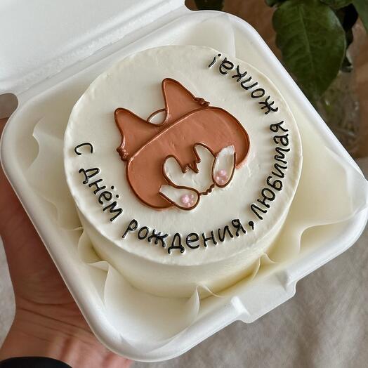 Бенто-торт с корги «с днём рождения»