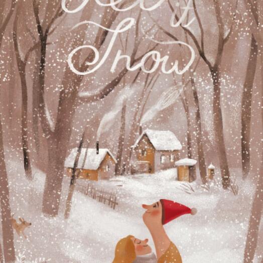 Авторская открытка Let it Snow