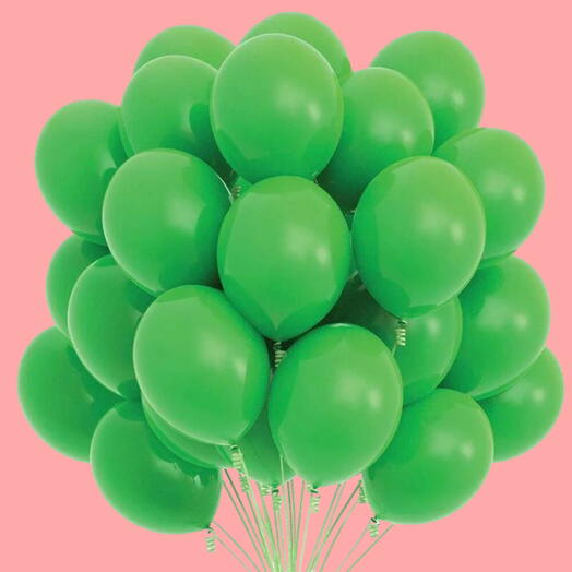 Set of 25 Green latex Balloons