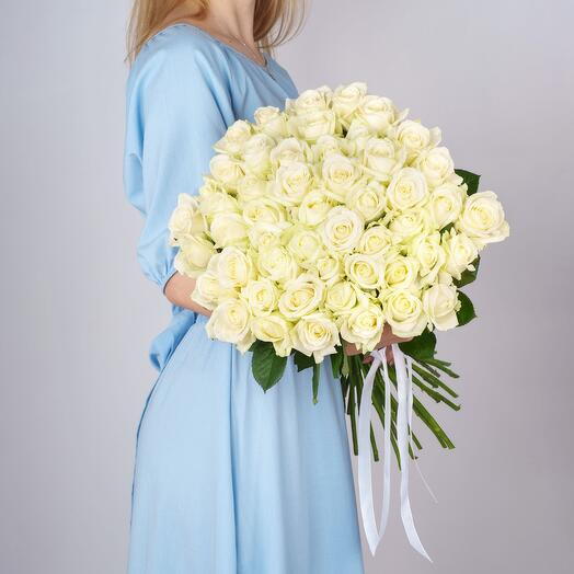 51 White Roses Bouquet