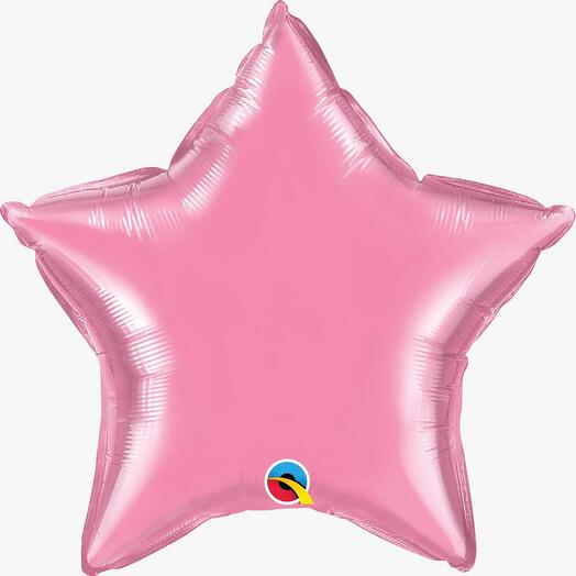 Pink Star Spaed Foil Balloon