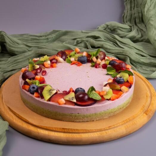 Торт малина/мята (без сахара, лактозы и глютена)