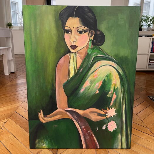 Painting indian woman