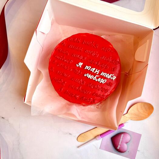 Бенто торт «я так тебя люблю» для парня/мужа/девушки/жены