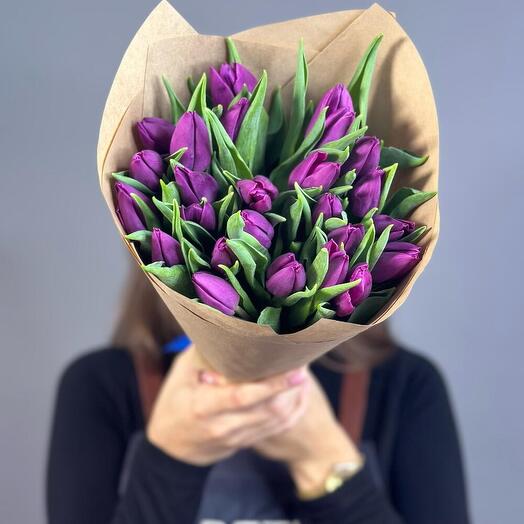 Сиреневые  тюльпаны 19ш