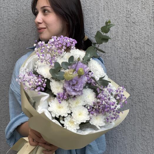 Букет  💐 «Лаванда со сливками»