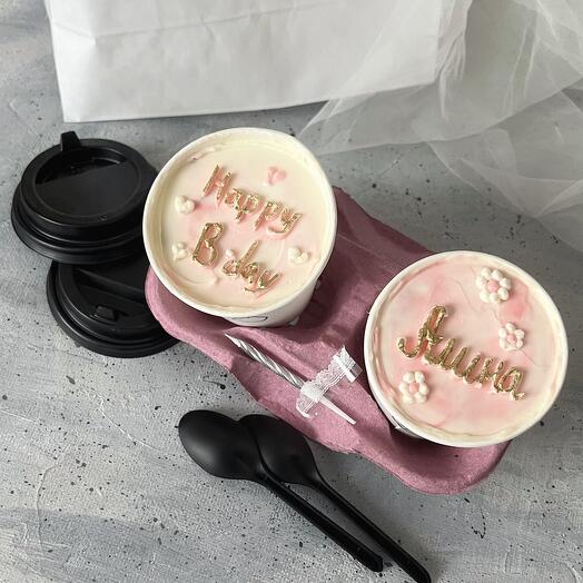 New! Бенто-тортик в стакане "Happy B-day"