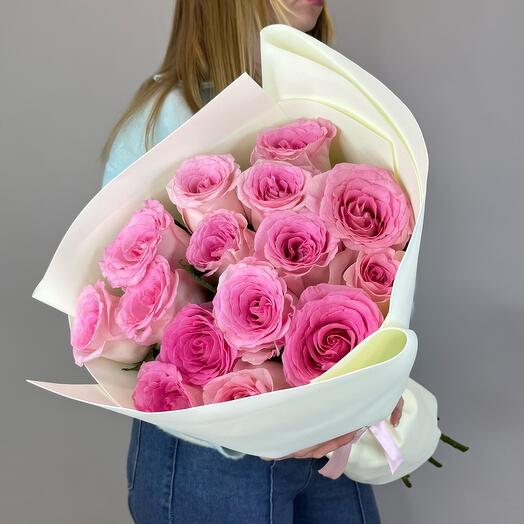 Delicate bouquet of pink Ecuadorian roses
