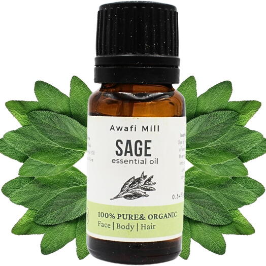 AWAFI MILL Sage Essential Oil From Turkey - Bottle of 10ML