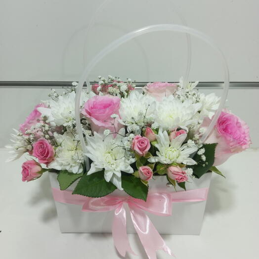 Mix Flower Gift Bag Arrangement