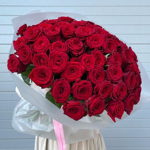 75 красных роз 🌹