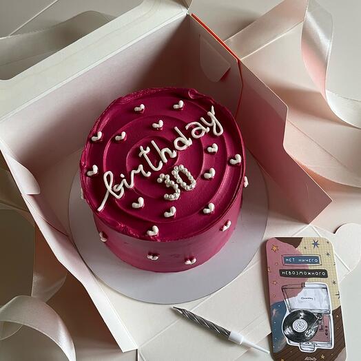 Бенто торт розовый