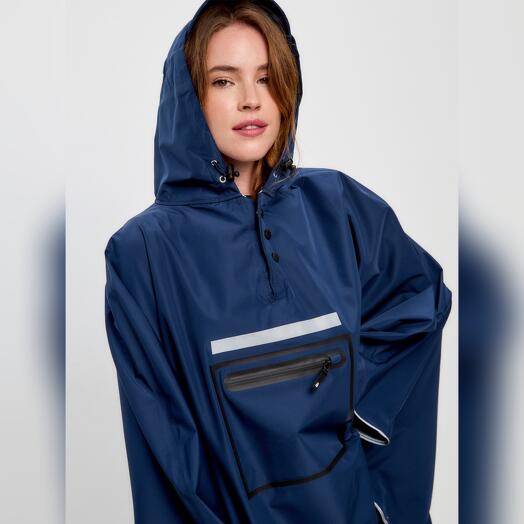Дождевик-пончо синий Navy Blue S-L
