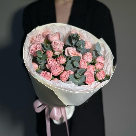 Mono ramo de rosas peonías Bombastic 7