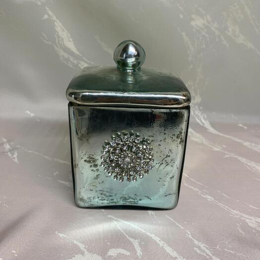 Банка.Емкость для хранения. Зеркальный, серебро