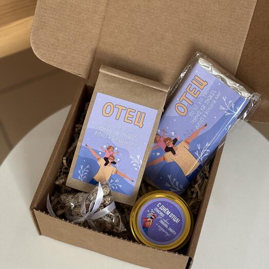 Подарочный набор папе лиловый