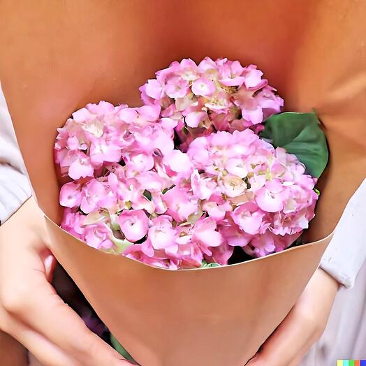 Pink Hydrangea Bouquet 1