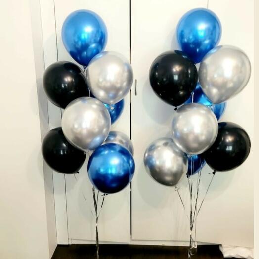 16 balls for Men are Chrome-plated. Two fountains for men