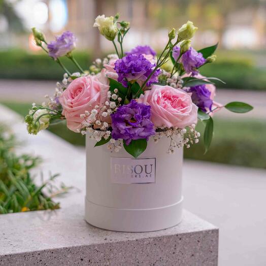 Lisianthus and roses