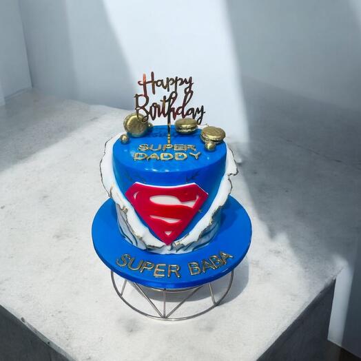 Super Dad birthday cake