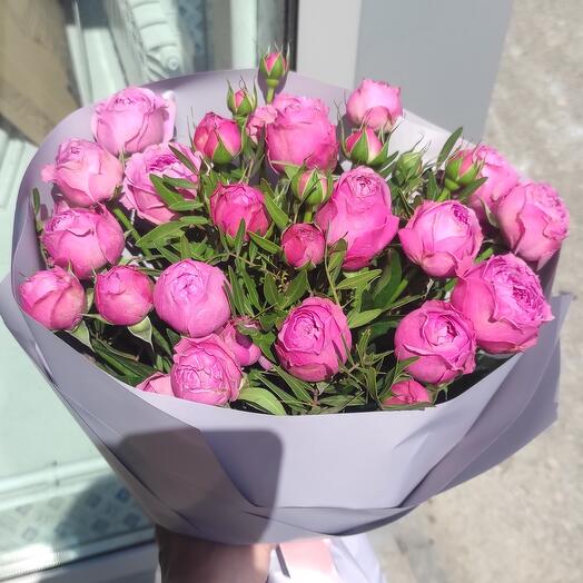 Пионовидные кустовые розы 🌹