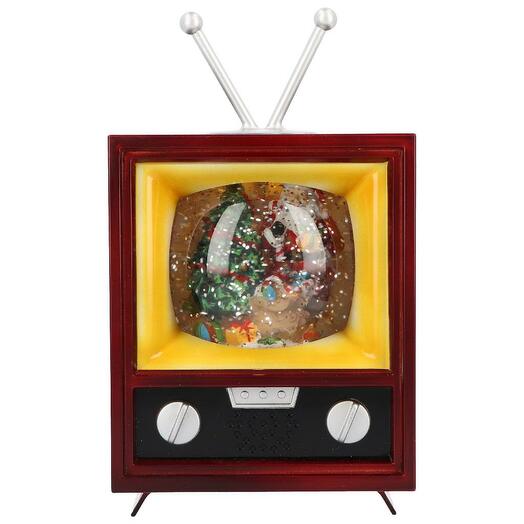 TV waterspinning, Santa Claus, LED-Brown