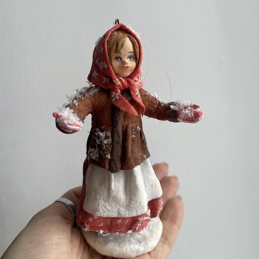 Ватная ёлочная игрушка