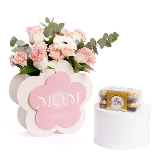 Blissful Flowers for MOM With Ferrero Rocher