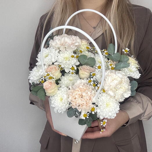 Bush chrysanthemum in a box
