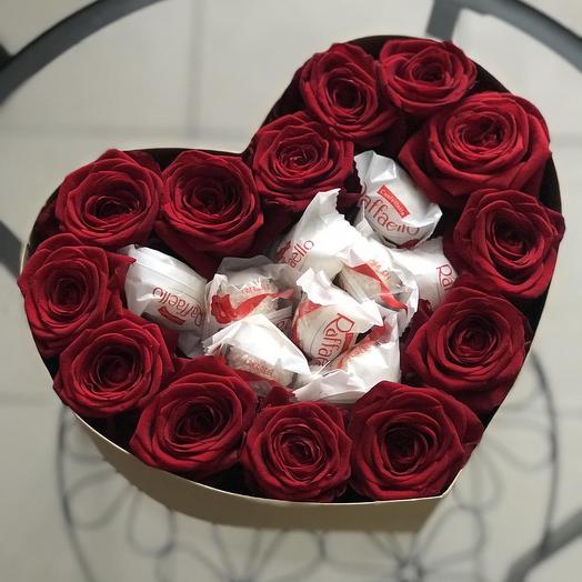 Валентинка ( розы + угощения)