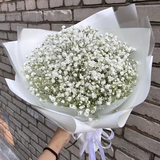 Bouquet of white gypsophila
