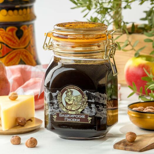 Гречишный Башкирский мед, золотой замок 1 кг