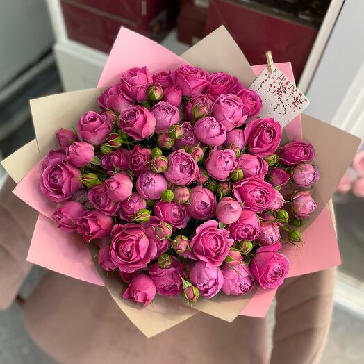 Монобукет из пионовидной розы