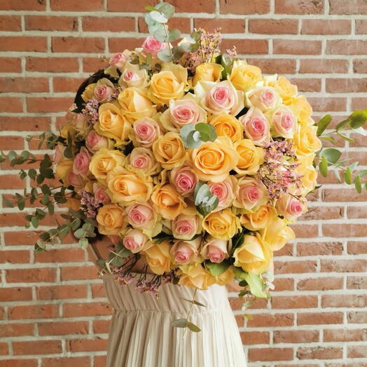 Peach and Pink Roses