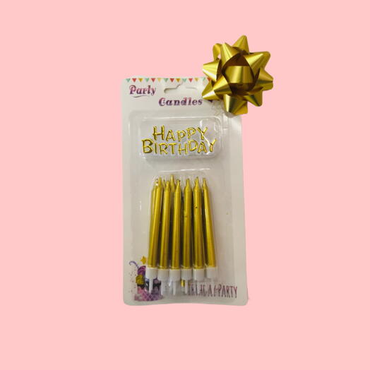 GOLD CANDLES 12PCS