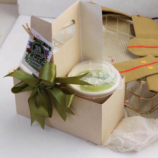 Набор тортиков в стаканчиках трайфлы cake to go подарок на 23 февраля моему герою