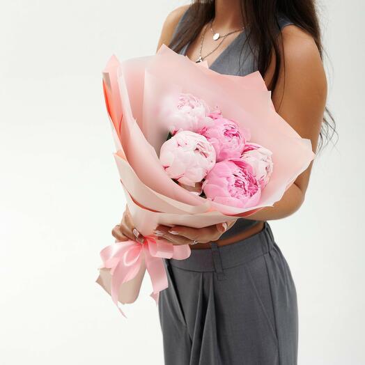 🌸5 пионов