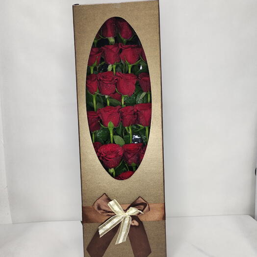 FLORAL FANCY:32 STEMS OF RED ROSES IN A BOX