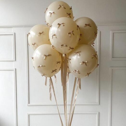 Balloons with bows 7 pcs