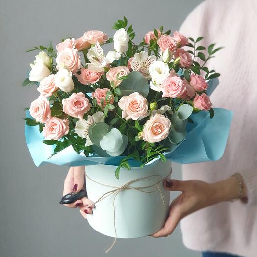 Composition of bush roses