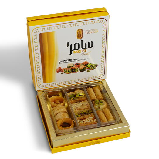 Samra Sweets Assorted Mixed Baklava Gift Box 100g –  Premium Arabic Desserts, Pistachio   Cashew Filled