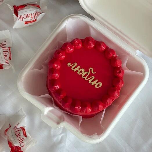 Бенто торт "Люблю"