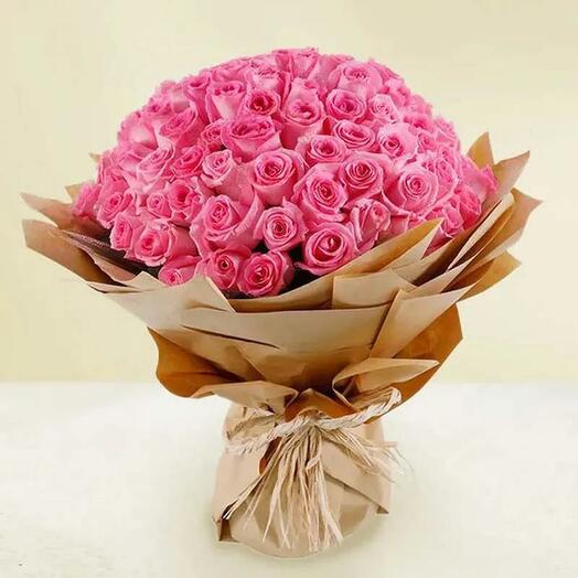101 Pink Roses Bouquet