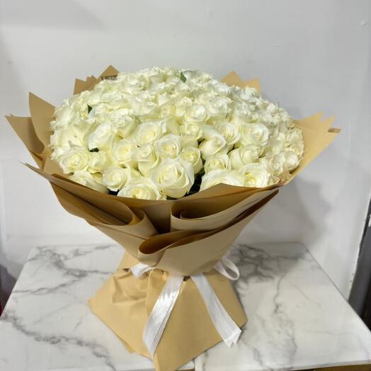 51 White Roses Bouquets