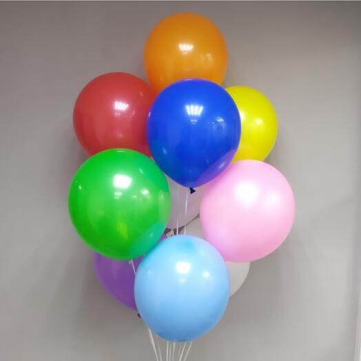 11 Mixed Colour Helium Balloon
